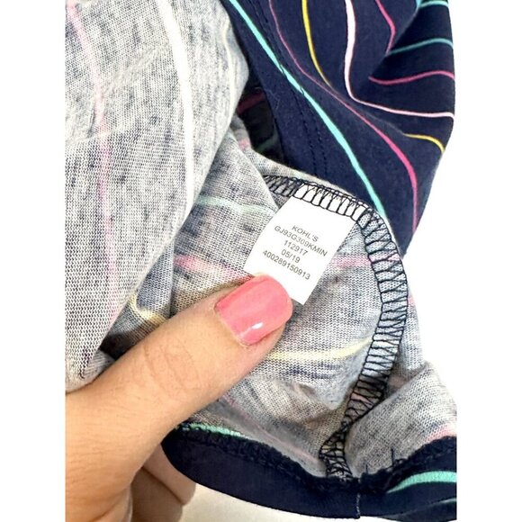 NWT Jumping Beans Disney Minnie Mouse Dress Girls Navy 2T Stripe LS Raglan Blue - Picture 7 of 8